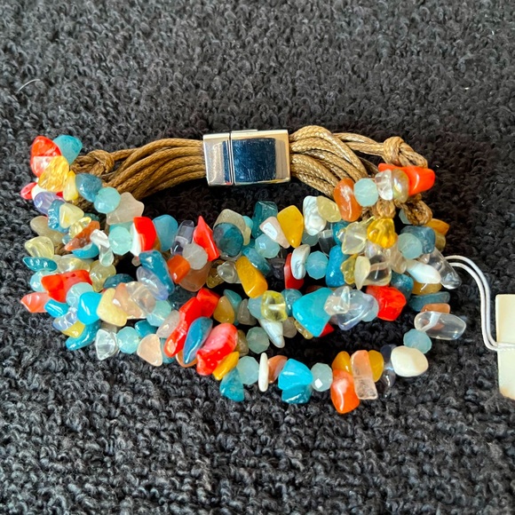 Kenneth Cole New York Multi Strand Semi-Precious Accent Bracelet - Picture 2 of 7